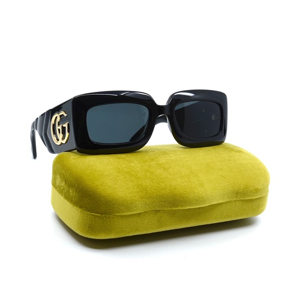 NEW GUCCI GG0811S 001 BLACK GREY AUTHENTIC SUNGLASSES - Picture 5 of 15